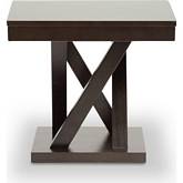 Everdon End Table in Dark Brown Wood